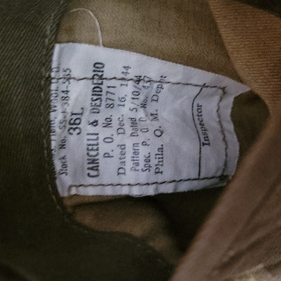 WWII Ike style wool jacket with patching etc Dec 16th, 1944 - Picture 3 of 12